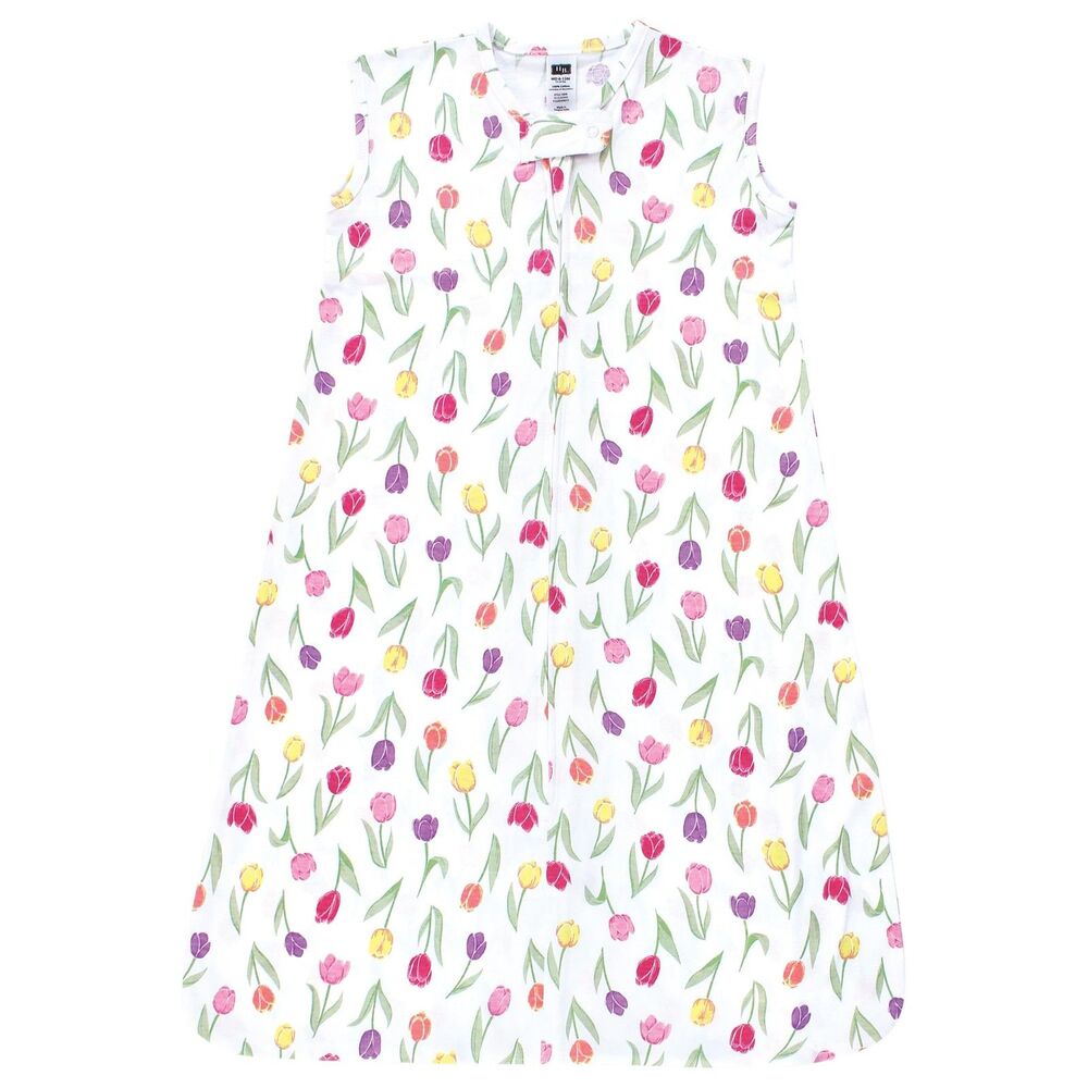 Hudson Baby Unisex Cotton Wearable Sleeping Bag Sack Spring Tulips 12-18M NWT